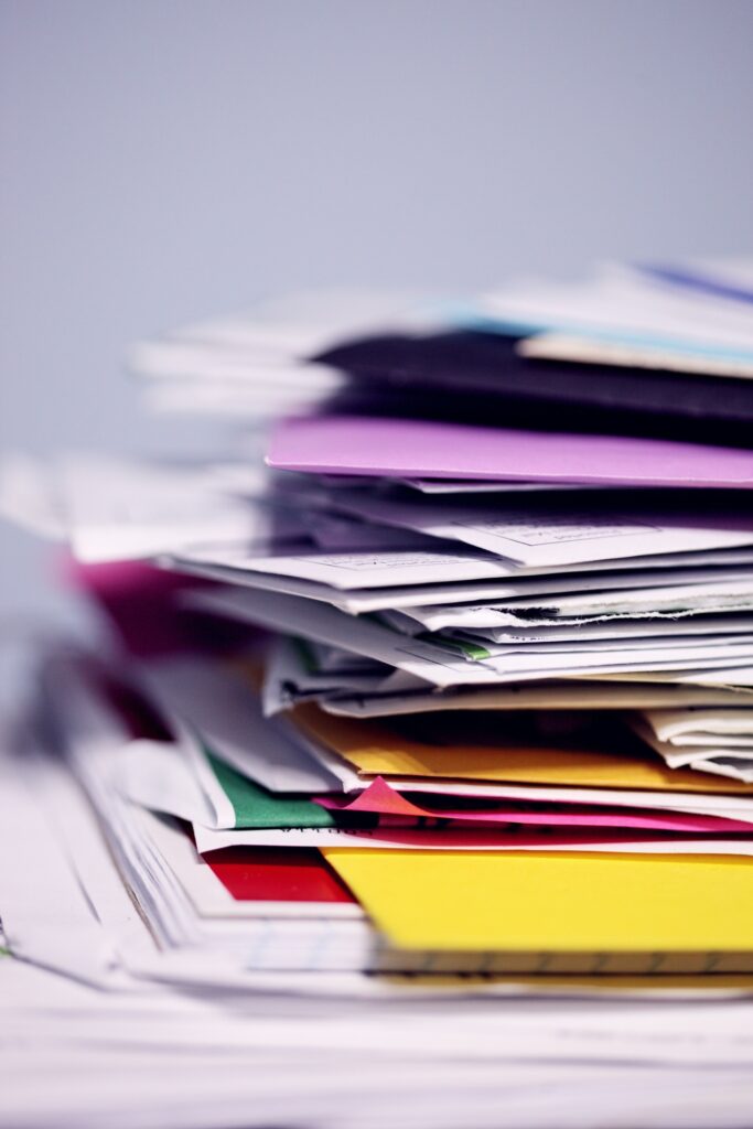 Files and paperwork stacked on each other