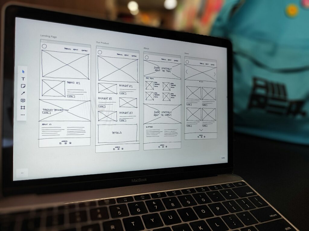 UX Work on Laptop
